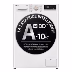 LG F4R7010TSWG Lavatrice 10kg AI DD, Classe A-10%, 1400 giri, TurboWash, Vapore, Caricamento frontale, 10 kg, A, 71 dB, 1400 ...