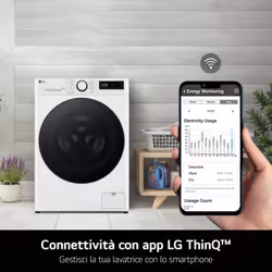 LG F4R7010TSWG Lavatrice 10kg AI DD, Classe A-10%, 1400 giri, TurboWash, Vapore - Vista aggiuntiva 6