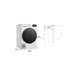 LG F4WR5510A0W lavatrice Caricamento frontale 10 kg 1400 Giri/min Bianco
