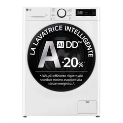 Lavatrice A Carcio Frontale Lg 13 Kg Serie R3 F4R3013NSWB AI DD Classe A -20% 1400 Giri (A85xL60xP61,5) Lavaggio A Vapore Allergy Care Inverter Direct Drive