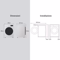 LG F2R3S09AIDD Lavatrice 9kg AI DD, Classe A-10%, 1200 giri, Motore Direct Drive - Vista aggiuntiva 6
