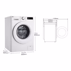 LG F4DR5009A3W lavasciuga Libera installazione Caricamento frontale Bianco D