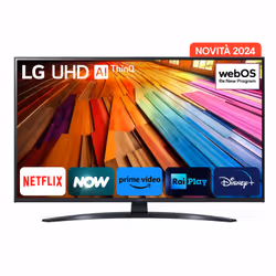 LG UHD AI 43'' Serie UT81 43UT81006LA, TV 4K, 3 HDMI, SMART TV 2024, 109,2 cm (43"), 3840 x 2160 Pixel, LED, Smart TV, Wi-Fi, ...