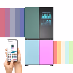 LG InstaView MoodUP GMV960NNME Frigo multidoor , Classe E, 617L , Colore personalizzabile, Libera installazione, Multi porta, ...