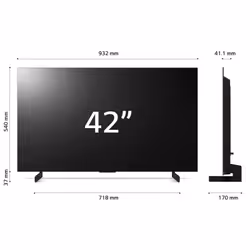 LG OLED evo C4 AI 42'' Serie OLED42C44LA, 4K, 4 HDMI, Dolby Vision, SMART TV 2024 - Vista aggiuntiva 8
