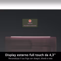 LG MoodUP GBG7190CEV Frigo combinato InstaView, Classe C, 349L, Nero - Vista aggiuntiva 6