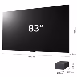 LG OLED evo 83", 4K OLED (3840 x 2160), AI Sound Pro, Dolby Vision, Game Optimizer, WiFi, Bluetooth, webOS 23, ThinIQ