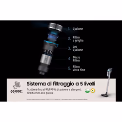 Samsung Aspirapolvere senza filo Jet™ 75 turbo 200aW VS20T7531T1 - Vista aggiuntiva 5
