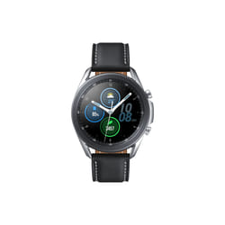 Samsung Galaxy Watch3 Smartwatch Bluetooth, cassa 45mm acciaio, cinturino pelle, Saturimetro, Rilevamento cadute, Monitoraggio sport, 53,8g, Batteria 340 mAh, IP68, Mystic Silver