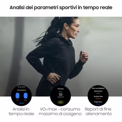 Samsung Galaxy Watch3 Smartwatch Bluetooth, cassa 45mm acciaio, cinturino pelle, Saturimetro, Rilevamento cadute, Monitoraggio sport, 53,8g, Batteria 340 mAh, IP68, Mystic Silver - Vista aggiuntiva 6