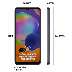 Samsung Galaxy A31 64GB Display 6.4” Full HD+ SuperAMOLED Black