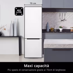 LG GBB566PZHMN Frigorifero combinato 70cm, Classe E, 462L, Wi-Fi, Total no frost, Inox - Vista aggiuntiva 4