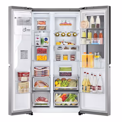 LG InstaView GSXV90MBAE Frigorifero side-by-side 635 L Acciaio inox classe E No Frost - Vista aggiuntiva 2