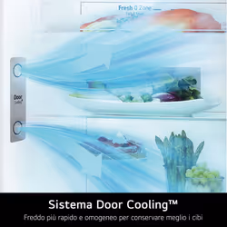 LG GTBV36PZGKD Frigorifero doppia porta 70cm, Classe E, 395L, Door & Linear Cooling, Inox - Vista aggiuntiva 5