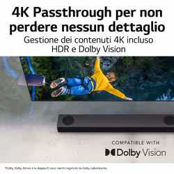 LG Soundbar S75Q 380W 3.1.2 canali, Meridian, Dolby Atmos, NOVITÀ 2022 - Vista aggiuntiva 8
