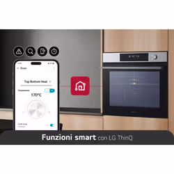 LG InstaView WSED7613S Forno 76L Classe A+ EasyClean, Pirolisi, Air Fry, Sous Vide, Wi-Fi - Vista aggiuntiva 5