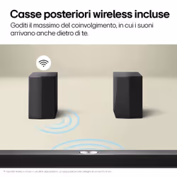 LG Soundbar S70TR, 500W su 5.1.1 canali, Dolby Atmos, DTS:X, Casse posteriori incluse - Vista aggiuntiva 6