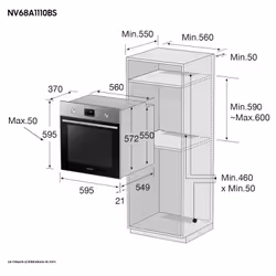 Samsung NV68A1110BS Forno Multifunzione ad incasso Serie 3 68 L A Inox - Vista aggiuntiva 4
