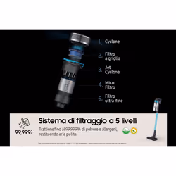 Samsung Aspirapolvere senza filo Jet™ 60 turbo 150W VS15A6031R1 - Vista aggiuntiva 5