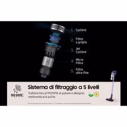 Samsung Aspirapolvere senza filo Jet™ 60 turbo 150W VS15A6031R4 - Vista aggiuntiva 5