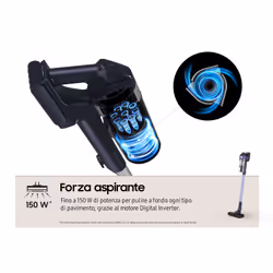 Samsung Aspirapolvere senza filo Jet™ 60 turbo 150W VS15A6031R4 - Vista aggiuntiva 6