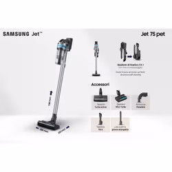 Samsung Aspirapolvere senza filo Jet™ 75 Pet 200W VS20T7532T1 - Vista aggiuntiva 4
