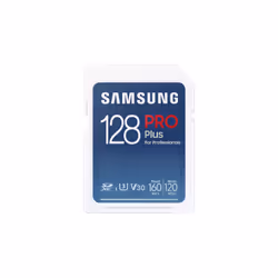 Samsung PRO Plus, 128 GB, SDXC, UHS-I, 160 MB/s, 120 MB/s, Class 3 (U3)