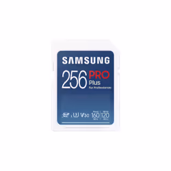 Samsung PRO Plus, 256 GB, SDXC, UHS-I, 160 MB/s, 120 MB/s, Class 3 (U3)