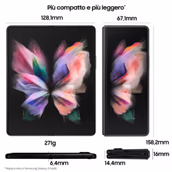 Samsung Galaxy Z Fold3 256 GB Phantom Black RAM 12GB Dynamic AMOLED 2X - Vista aggiuntiva 5