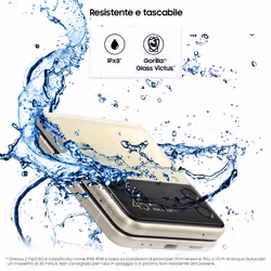Samsung Galaxy Z Flip3 5G 128GB Cream RAM 8GB Display 1,9" Super AMOLED/6,7" Dynamic AMOLED 2X - Vista aggiuntiva 6