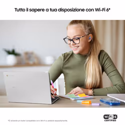 Samsung Galaxy Chromebook Go Intel® Celeron® N N4500 14" HD 4 GB 64 GB eMMC ChromeOS Argento - Vista aggiuntiva 6