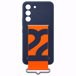 Samsung Silicone Cover con Strap per Galaxy S22, Navy