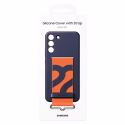 Samsung Silicone Cover con Strap per Galaxy S22+, Navy - Vista aggiuntiva 5