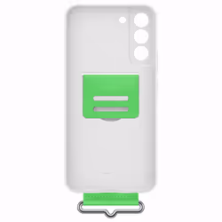 Samsung Silicone Cover con Strap per Galaxy S22+, White - Vista aggiuntiva 4