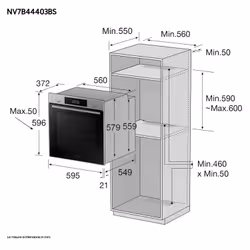 Samsung NV7B44403BS Forno ad incasso Dual Cook Serie 4 76 L A+ Inox - Vista aggiuntiva 4