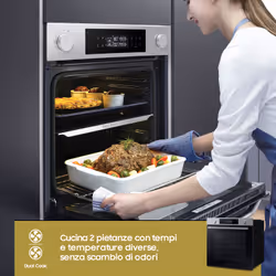 Samsung NV7B44403BS Forno ad incasso Dual Cook Serie 4 76 L A+ Inox - Vista aggiuntiva 5