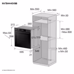 Samsung NV7B4440VBB Forno ad incasso Dual Cook Serie 4 76 L A+ Black Inox - Vista aggiuntiva 4