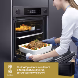 Samsung NV7B4440VBB Forno ad incasso Dual Cook Serie 4 76 L A+ Black Inox - Vista aggiuntiva 5