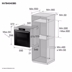 Samsung NV7B45403BS Forno ad incasso Dual Cook Flex™ Serie 4 76 L A+ Inox - Vista aggiuntiva 4