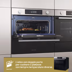 Samsung NV7B45403BS Forno ad incasso Dual Cook Flex™ Serie 4 76 L A+ Inox - Vista aggiuntiva 5
