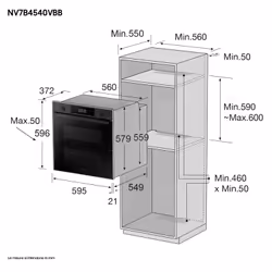 Samsung NV7B4540VBB Forno ad incasso Dual Cook Flex™ Serie 4 76 L A+ Black Inox - Vista aggiuntiva 4