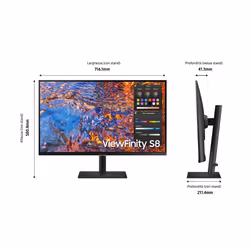 Samsung LS32B800PXU 32" 4K Ultra HD LCD Nero - Vista aggiuntiva 6