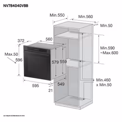 Samsung NV7B4040VBB Forno ad incasso Multifunzione Serie 4 76 L A+ Black Inox - Vista aggiuntiva 4