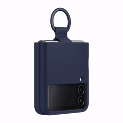 Samsung Silicone Cover with Ring per Galaxy Z Flip4, Navy - Vista aggiuntiva 2