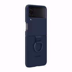 Samsung Silicone Cover with Ring per Galaxy Z Flip4, Navy - Vista aggiuntiva 4