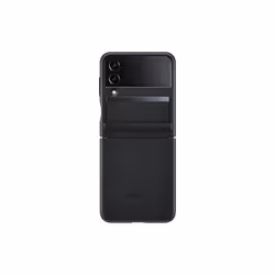 Samsung Flap Leather Cover per Galaxy Z Flip4, Nero - Vista aggiuntiva 2