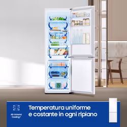 Samsung RB33B610EWW frigorifero Combinato EcoFlex liebra installazione con congelatore 1.85m 344L Classe E, Bianco - Vista aggiuntiva 5