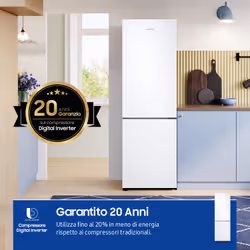 Samsung RB33B610EWW frigorifero Combinato EcoFlex liebra installazione con congelatore 1.85m 344L Classe E, Bianco - Vista aggiuntiva 7