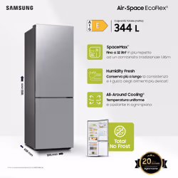 Samsung RB33B612ESA frigorifero Combinato EcoFlex Libera installazione con congelatore 1.85m 344L Classe E, Inox - Vista aggiuntiva 5