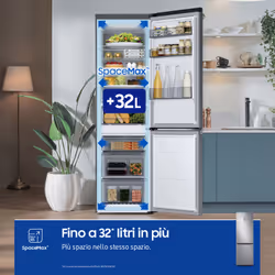 Samsung RB34C775CS9 frigorifero Combinato EcoFlex AI 1.85m 344L Libera installazione con congelatore Wifi 1,85m 344 L con rivestimento in acciaio inox Classe C, Inox - Vista aggiuntiva 4